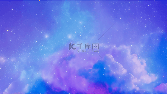 紫色蓝色浪漫梦幻星空夜空背景