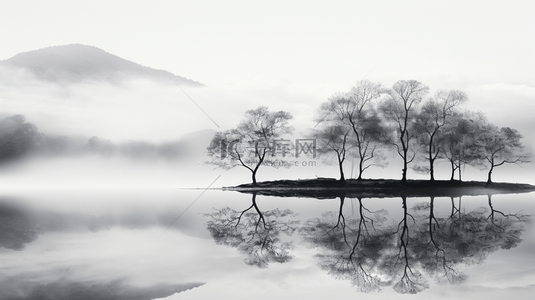 黑背景图片_黑白色自然风光背景图片