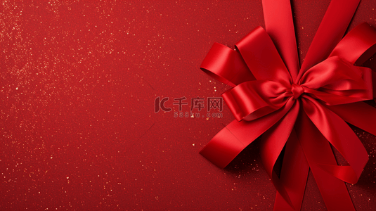 礼品背景图片_红色背景上的丝带交叉。