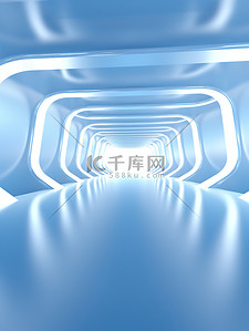 光带背景图片_浅蓝色白色光带3D立体电商空间14
