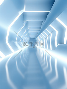 光带背景图片_浅蓝色白色光带3D立体电商空间18