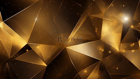 钻石背景背景图片_金色和黑色几何背景设计矢量插图