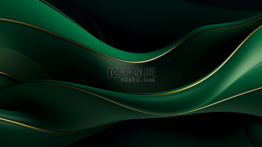 绿色线性背景背景图片_豪华现代3D背景渐变抽象绿色风格设计