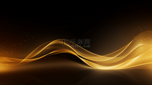 豪华乳霜色背景，配有金色线条元素和曲线光效装饰和浅景。