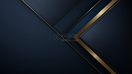 蓝矢量背景图片_摘要模板：优雅的3D蓝金曲线，暗蓝背景上照亮。