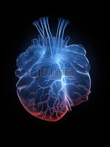 半透明材料人体心脏医学背景6