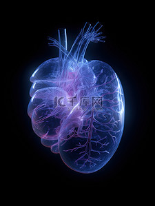 半透明材料人体心脏医学背景1