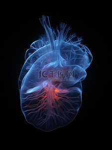 半透明材料人体心脏医学背景20