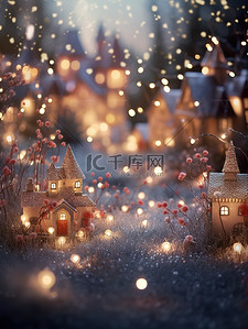 圣诞背景背景图片_柔和的散焦灯圣诞背景3