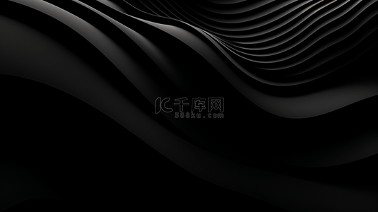 黑色覆盆子背景图片_摘要：黑色背景上有白色柔和线条的生成智能艺术。