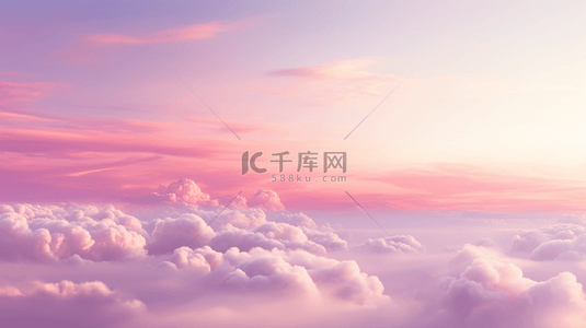 云彩背景图片_柔软的粉色云朵纹理营造出神奇的桃色天空。