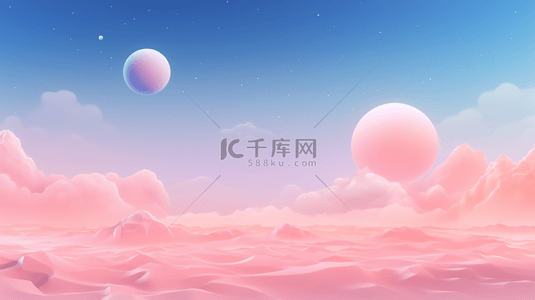 彩色渐变梦幻唯美星球背景10