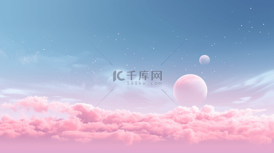 彩色渐变梦幻唯美星球背景16