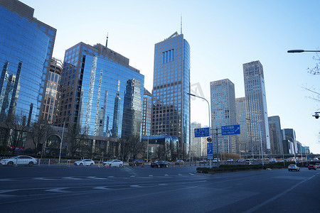 都市高楼摄影照片_北京城市建筑楼群