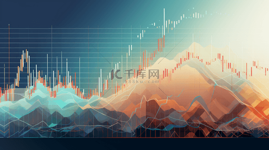 降温趋势背景图片_金融理财商务趋势折线分析图背景14