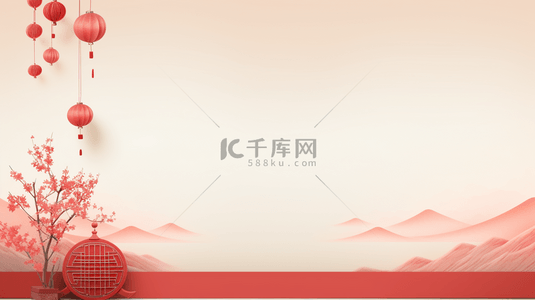 中国风中国新年简约背景19