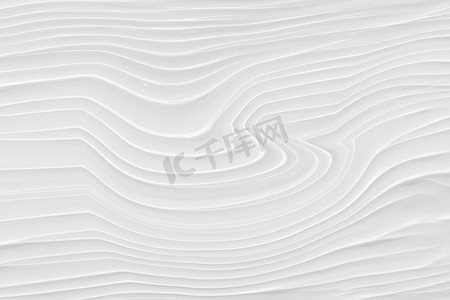 白色背景3D，元素波浪形在奇妙的抽象设计中，线条质感为现代墙纸风格。婚礼或商务活动的浅灰模板.