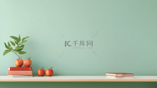 水果背景图片_彩色开学季学习桌面简约背景34