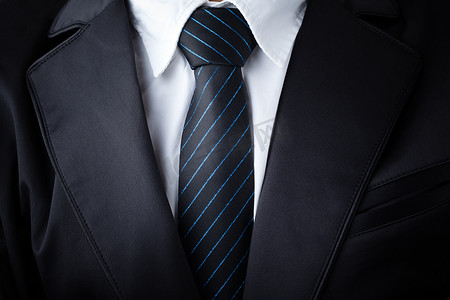 特写的商人西装和领带