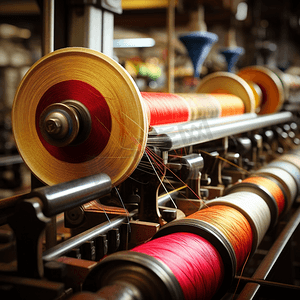 现代纺织工厂生产线纺织机14