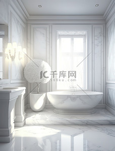 浴室背景图片_优雅的大理石浴室家居背景10