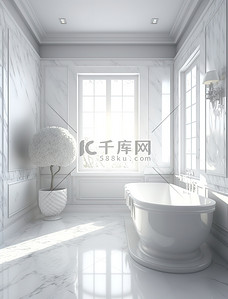 浴室背景图片_优雅的大理石浴室家居背景15