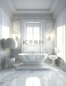 浴室背景图片_优雅的大理石浴室家居背景1
