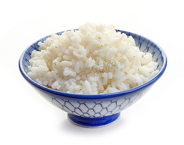 白色水煮摄影照片_碗水煮米饭