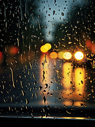 雨背景图片_雨夜车窗上的雨水