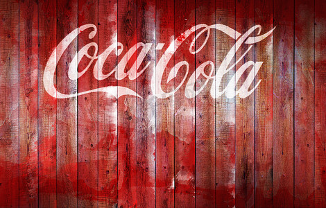 logo摄影照片_Chisinau, Moldova - September 7, 2020：old Coca Cola logo on a wooden fence picture