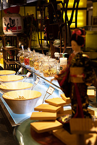 中国自助餐摄影照片_自助餐取餐区