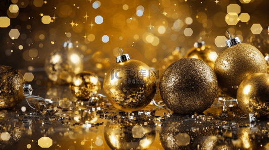 迎接新一年背景图片_豪华的背景，配以金色彩带，迎接新的一年。