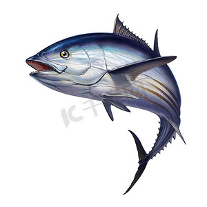 条纹金枪鱼、 Skipjack Tuna 、 Katsuwonus pelamis.