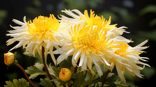 菊花摄影照片_盛开的菊花重阳节