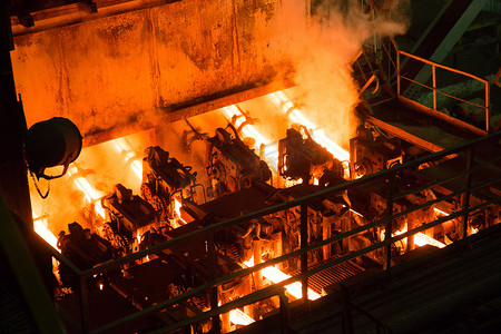 连续铸造机冶金厂-工作过程
