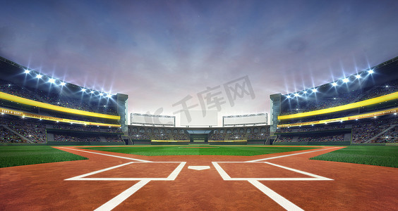 大棒球体育场现场钻石日光景观