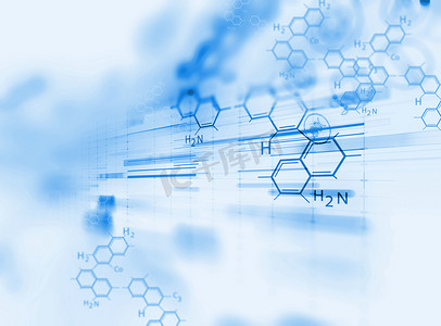 化学科学、 医疗物质及分子背景 3d 