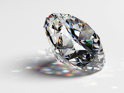钻石摄影照片_钻石珠宝与焦散