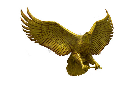金鹰雕像与大展开翅膀