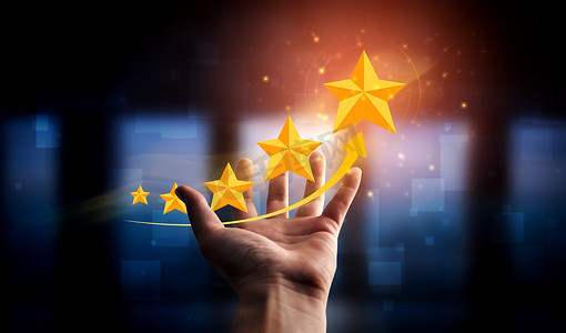 客户评审满意度反馈调查的概念.用户对在线申请的服务经验给予打分.客户可以评估服务质量，从而对企业的声誉进行排名.