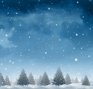 圣诞雪雪摄影照片_冬雪背景