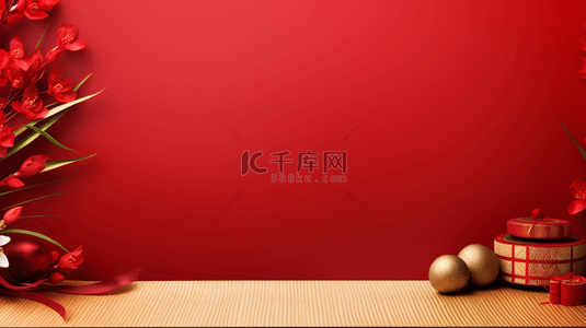 古典红色花朵背景图片_红色传统古典春节喜庆背景18