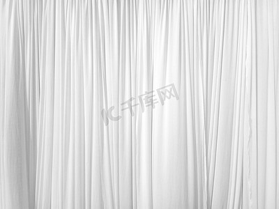 质地顺滑摄影照片_柔软的白色窗帘很简单，但对于平面设计或墙纸来说很雅致。色泽模糊,质地华丽的布纹.优美的抽象背景，波纹流畅，老式风格.