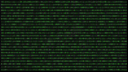 01或二进制数字在计算机屏幕上的黑色显示器背景 metrix, 数字数据代码在黑客或安全技术的概念。抽象例证
