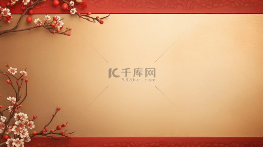 红色传统古典春节喜庆背景10
