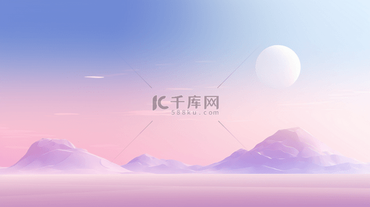 彩色C4D天空太阳照耀大地背景5