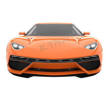 Sport car isolated on white background. 3d rendering - illustration