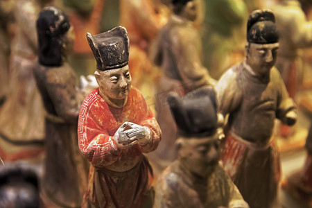 吐鲁番博物馆摄影照片_画仪仗队从陕西历史的博物馆，西安，中国