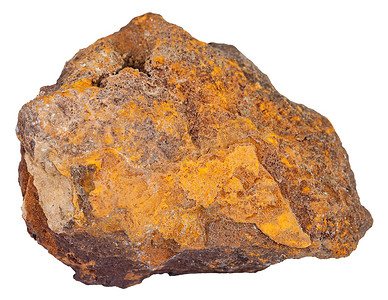 棕摄影照片_一块柠檬（铁矿石）矿物石