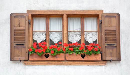 老欧洲木质窗户